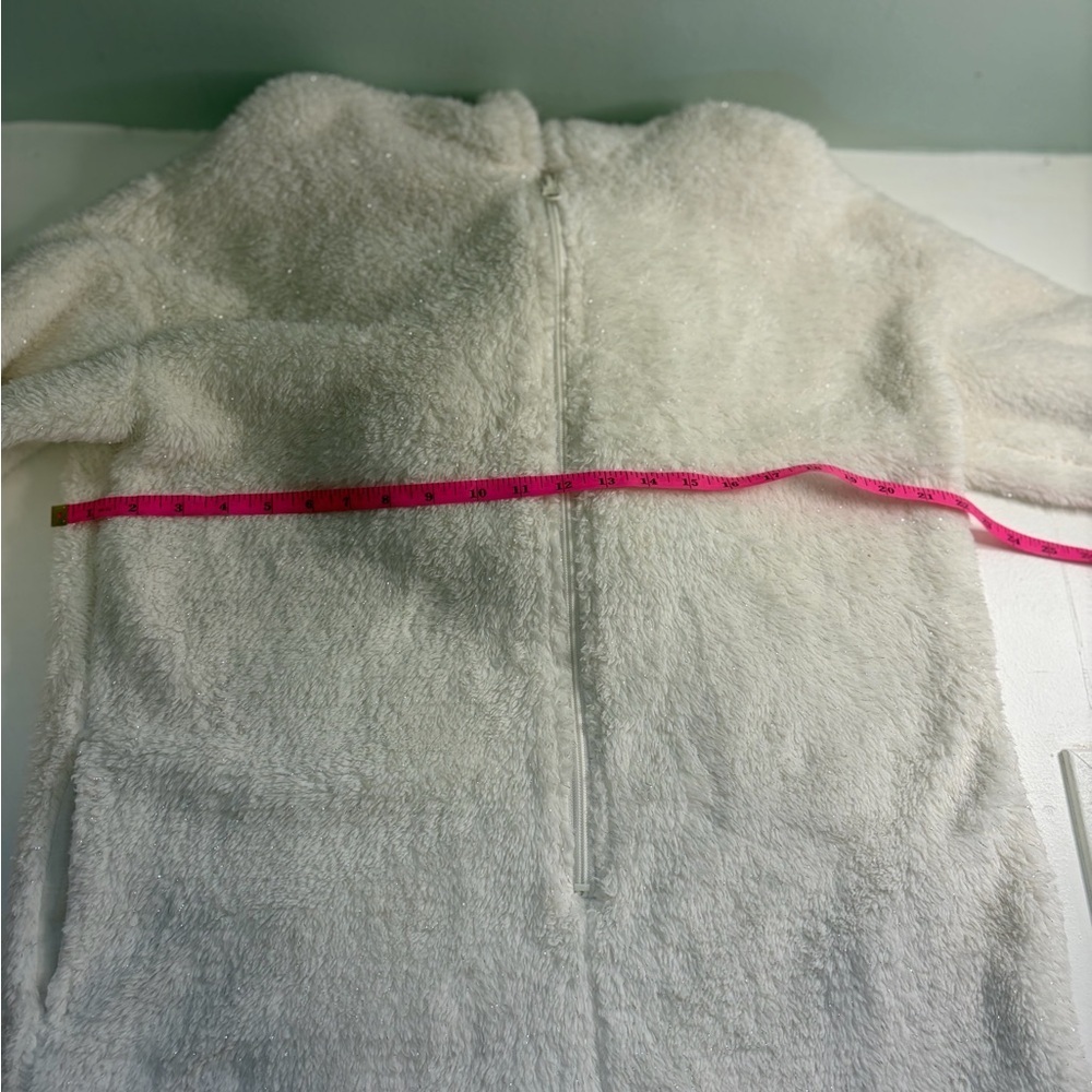 NWT Colsie Adult Fuzzy White Romper Jacket size M - Picture 6 of 9